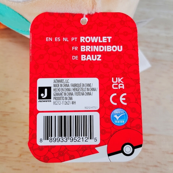 Jazwares Pokemon Rowlet 7" UltraSoft Video Game Toy Plush NWT - Picture 6 of 6